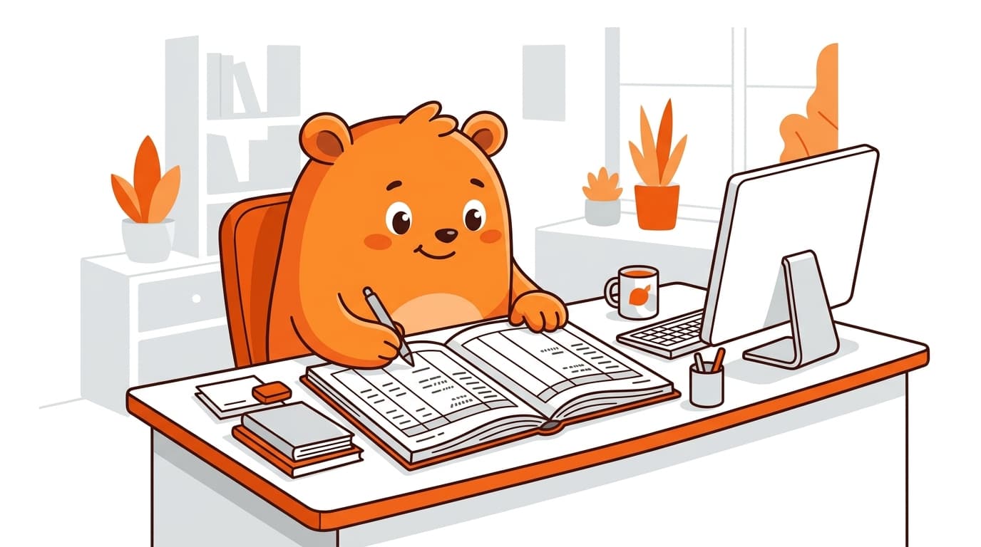 Bureau de gestionnaire de paie avec écran affichant un tableau de bord de logiciel de paie et des bulletins de salaire